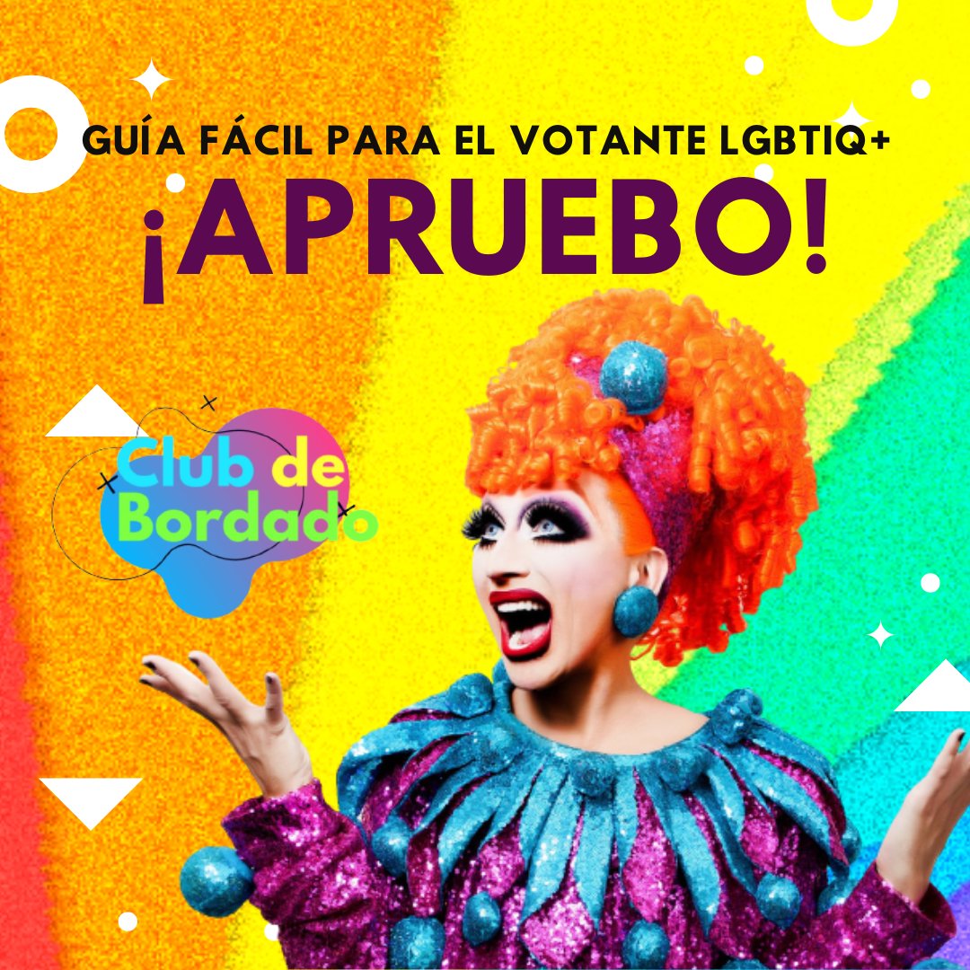 clubdebordado's tweet photo. 🏳️‍⚧️🏳️‍🌈Eres parte de la comunidad LGBTIQ+ y no estas seguro de votar #Apruebo este 4 de Septiembre en el #PlebiscitoDeSalida? Sigue este hilo y te damos algunas buenas razones para votar #AprueboFeliz 🧵 https://t.co/MWhNrKzkCz