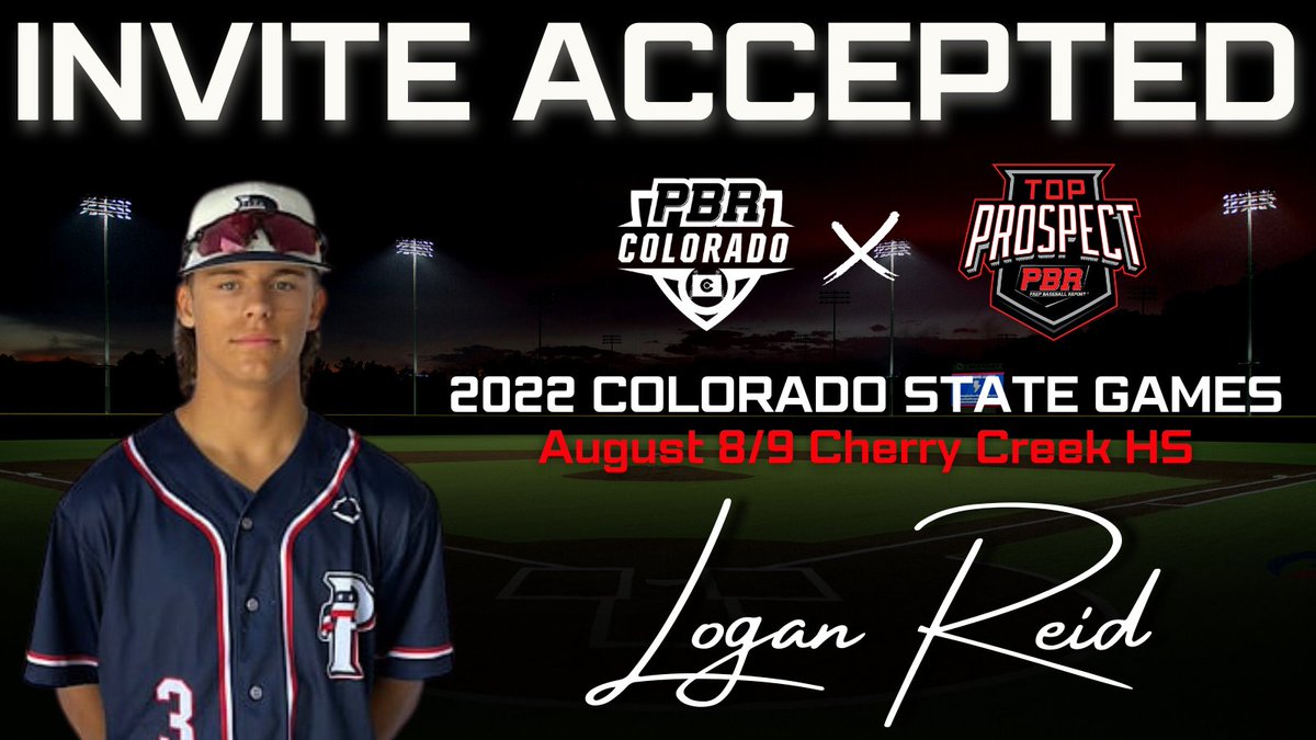 ✍️𝐈𝐍𝐕𝐈𝐓𝐄 𝐀𝐂𝐂𝐄𝐏𝐓𝐄𝐃✍️

📌 ‘𝟐𝟒 𝐋𝐇𝐏/𝟏𝐁 𝐋𝐨𝐠𝐚𝐧 𝐑𝐞𝐢𝐝

Our staff would like to welcome <a href="/LoganReid_/">Logan Reid</a>  to the CO State Games in August‼️

We are excited to see the southpaw for the first time!  

Request an invite⬇️
🔗bit.ly/3m19fR4
