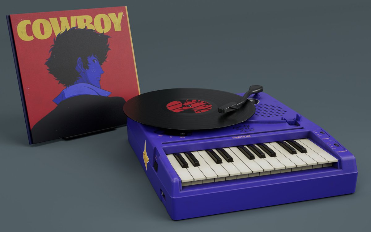 davidbs0496's tweet photo. Um toca disco com teclado... Eu não sabia que existia mas aparentemente existe e fiz minha versão. 🎧🎹

#3DArt #3dModeling #Maya https://t.co/xvNxtULGEO