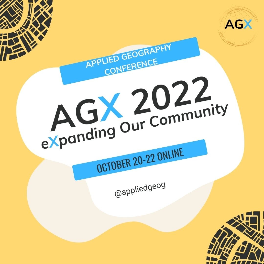 appliedgeog's tweet photo. Have you registered for #AGX2022 "eXpanding Our Community" yet? If not, head on over to register today and be sure to submit your abstract or sessional proposal while you're there!

➡️ https://t.co/bcWGL4Ri00 https://t.co/pZB5yCYHlG