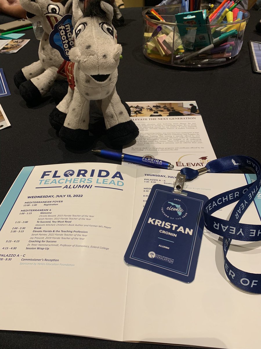 KristanCronin's tweet photo. So excited to be back! @educationfl @FLTOY2022 @FLTOY2023 #FL74Strong #FloridaTeachersLead https://t.co/roN2Vl908z