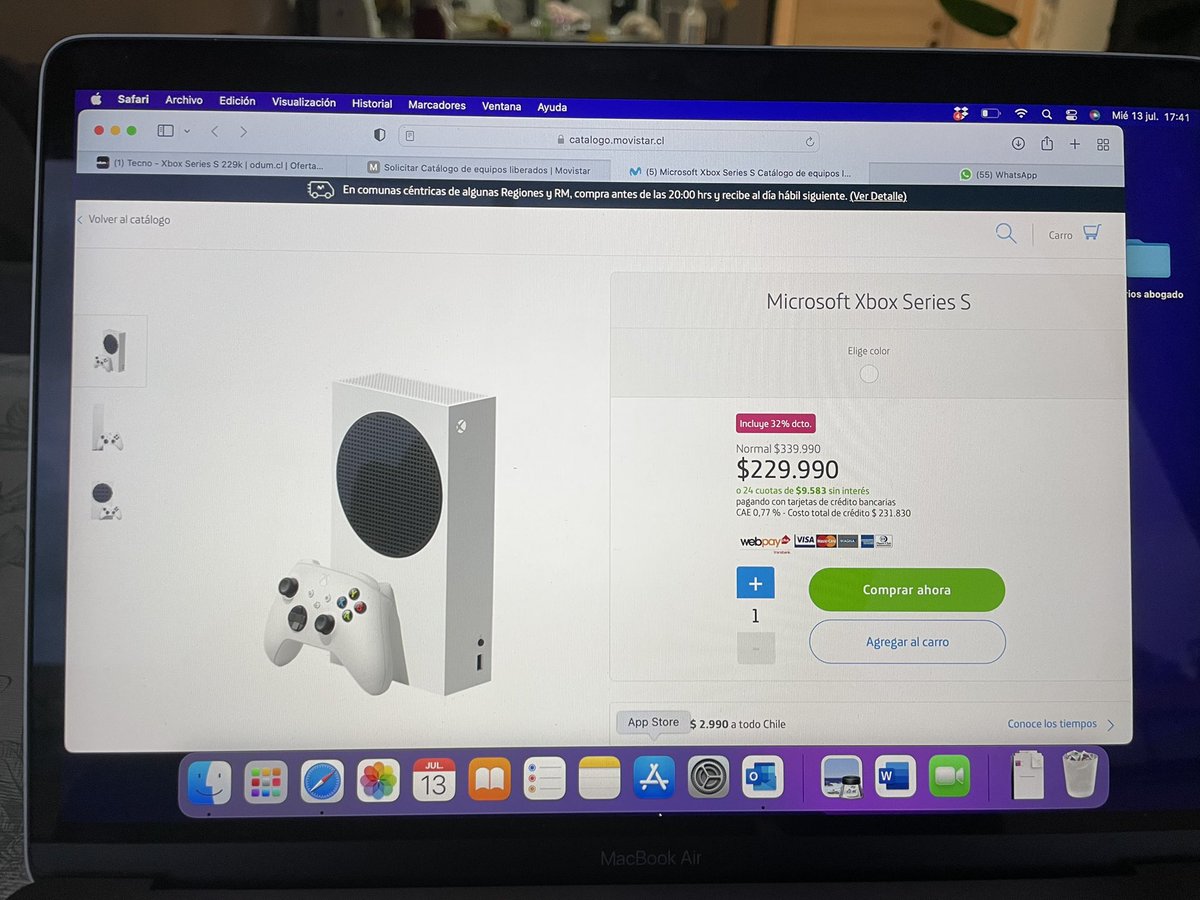 _CarlosFZ's tweet photo. @AyudaMovistarCL @MovistarChile Estoy comprando un producto que en su pagina web publicitan a 229.990 pesos, pero al momento de realizar el pago, el valor a cobrar es de 302.980; cambiando el precio ofertado por 299.990 del producto mas 2.990 de envío. Cómo es la cosa? O. Falsa? https://t.co/aN7ZXIjIh2