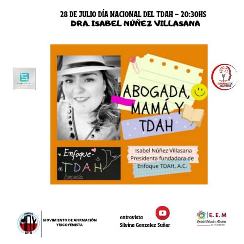 Un privilegio participar nuevamente en el día nacional del #TDAH en Argentina, Gracias infinitas por la invitación!