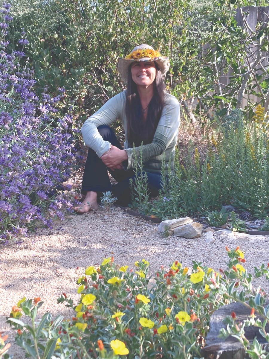 As the perennial drought continues, more Southern California residents swap their lawn for landscaping that needs less water (photo: the ENC's Lori Whalen in her garden): newportbeachmagazine.com/landscaping/ | <a href="/ENC_NewportBch/">ENC</a> #newportbeach #enc #environmentalnaturecenter #gardening #drought