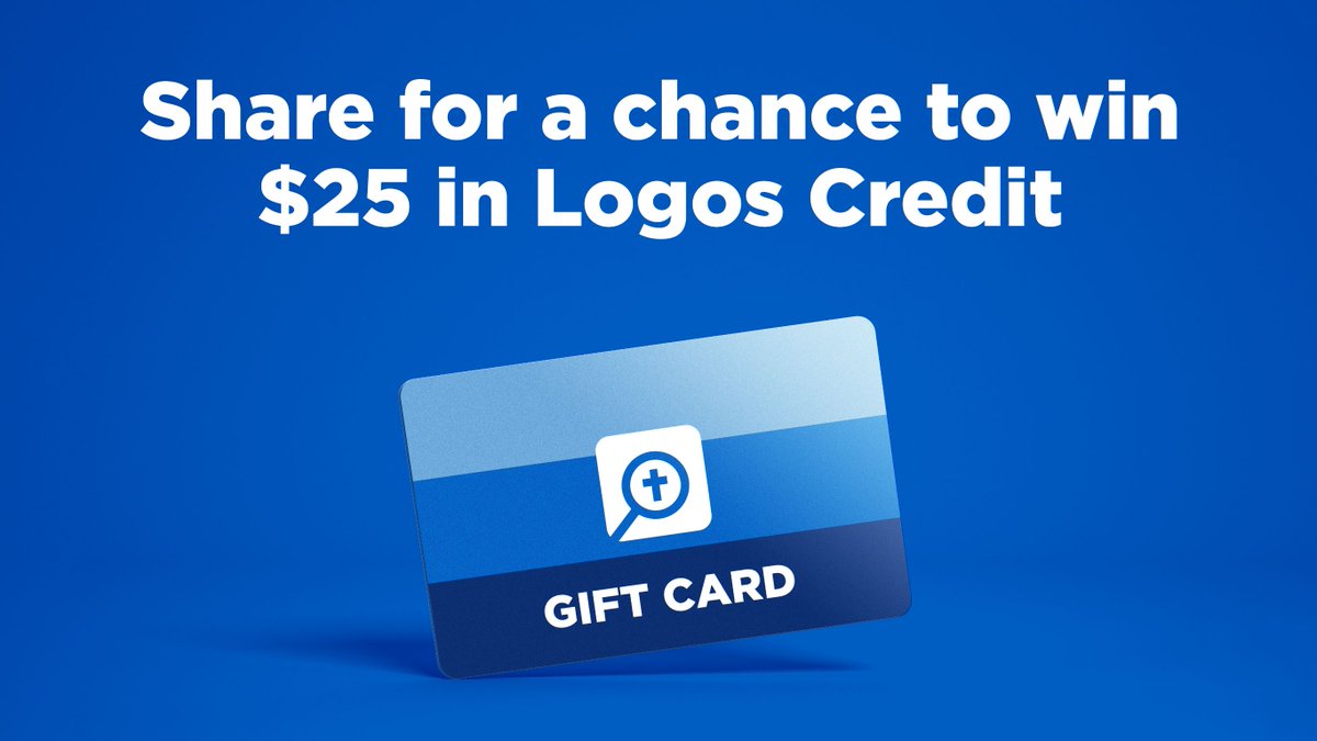 How does $25 in Logos Credit sound? Retweet and follow us for your chance to win – we’ll pick a random winner this weekend!

For a ✨Bonus Entry✨ tag a friend who uses Logos or needs to be using Logos!

New to Logos? Get started free: okt.to/dMehRf