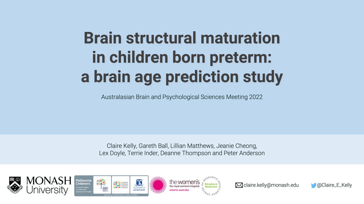 I'm excited to present our work using the brain age approach to study brain maturation at <a href="/ABPS2022/">Australasian Brain & Psychological Sciences</a> today (11.30 am, stream 4)!