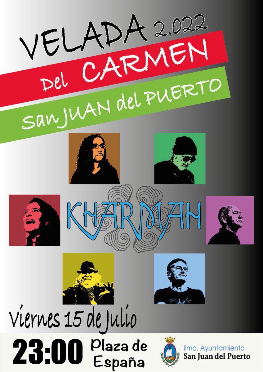 🚌🚚 nos vamos de #ruta los <a href="/KharmahPop/">Kharmah</a> 
Instrumentos, amplis y muchas ganas de hacer nuestras coplas 
👉🏼 Este #viernes 15 de #julio nos vamos a San Juan del Puerto, para tocar en su Velada del Carmen. 
#Verano #conciertos #directo #Huelva <a href="/AytoSanJuan/">Ayto. San Juan Pto.</a>