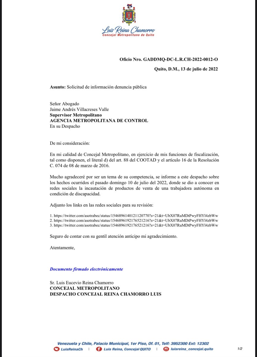 Bloque Concejales Quito - Revolución Ciudadana tweet media