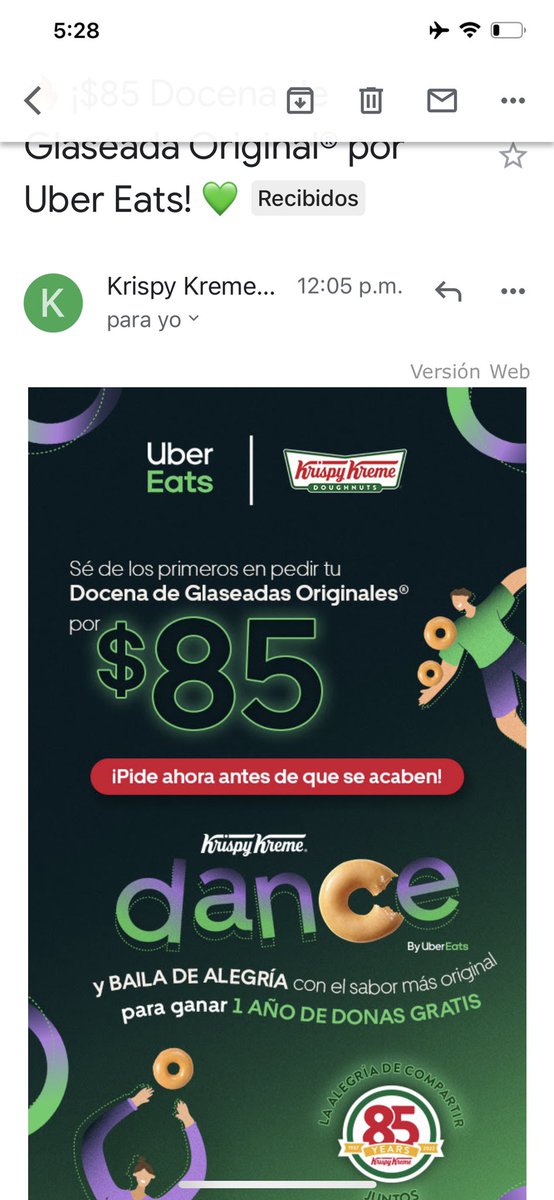 leonpatocastle's tweet photo. @UberEats_mex  que pues ! Me mandan correo de promociones y no me las rspetan ! Que está pasandaaaa! @MexKrispyKreme https://t.co/nBhJiMV86o