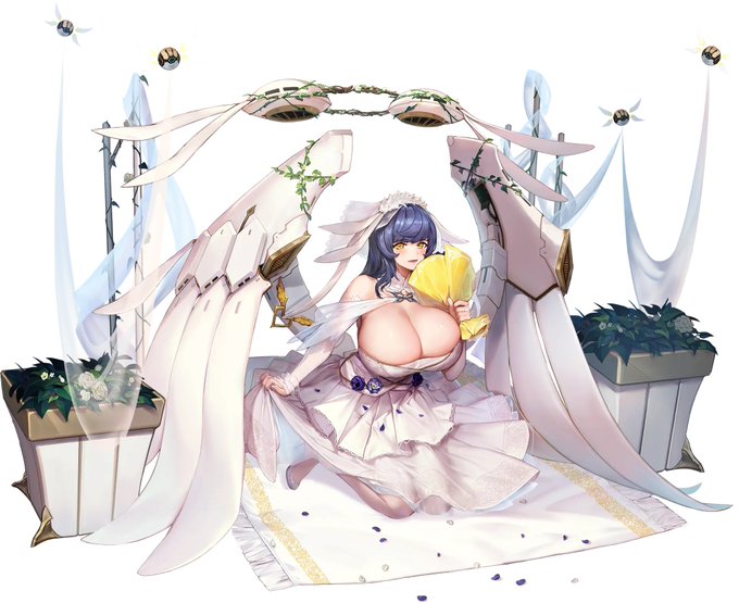 ウェディングスノーフェザーちゃんのドレスのデザインは撒きついてる蔦や咲いてる花はセレスティアからっぽいのもまた好きなんだよね。コンパニオンの姉たちが贈った、とあるのに不自然だから彼女をよくしるかつての"リーダー"とも相談したのは間違いない気がして。ほんと幸せになって 