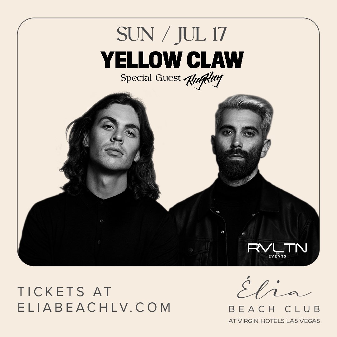 When we say TURN UP! This is what we mean. 🤪 Get ready for another epic weekend poolside with performances from @Yellowclaw, <a href="/_elderbrook/">Elderbrook</a>, and @DJEricForbes!

🎟 Get tickets now before they're gone at eliabeachlv.com