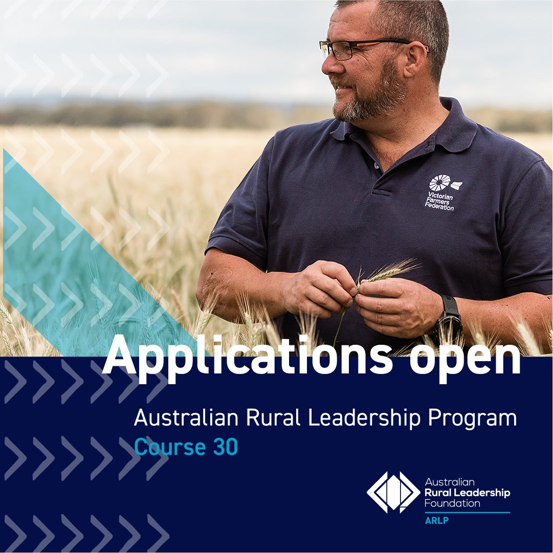 Applications are now open for the Australian Rural Leadership Program (ARLP), the flagship program of the Australian Rural Leadership Foundation (ARLF). 🥳🥳

For more information and to apply visit - rural-leaders.org.au/programs/austr…