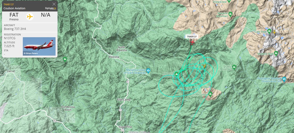 BCWildfireHelp's tweet photo. #CAfire | #WashburnFire
➡️Scanner: 3:49pm
"Div Tango - Everything holding & looking good; a few spots - closest is under the column - at the confluence of Iron & South Fork - good job on the retardant - still pushing to the east - we're staying ahead of it."
➡️#T137 back out https://t.co/TjHx2WmUj3