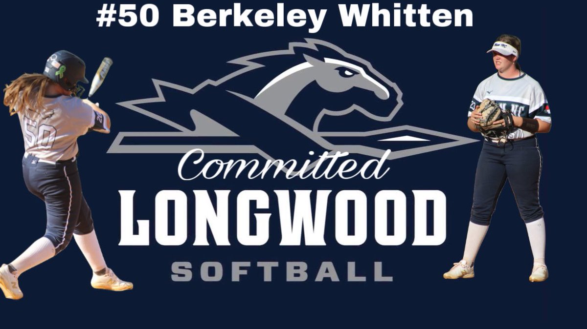 TeamNCShook's tweet photo. Congrats to @WhittenBerkeley (2023) on her verbal commitment to further her academic and athletic career at Longwood University! Thank you @DrCoachBrown5, @JesseDreswick and the entire @LongwoodSB staff for a great opportunity! So proud Berk! #teamnc #teamncshook @TeamNCSoftball https://t.co/0ij6H8K62f