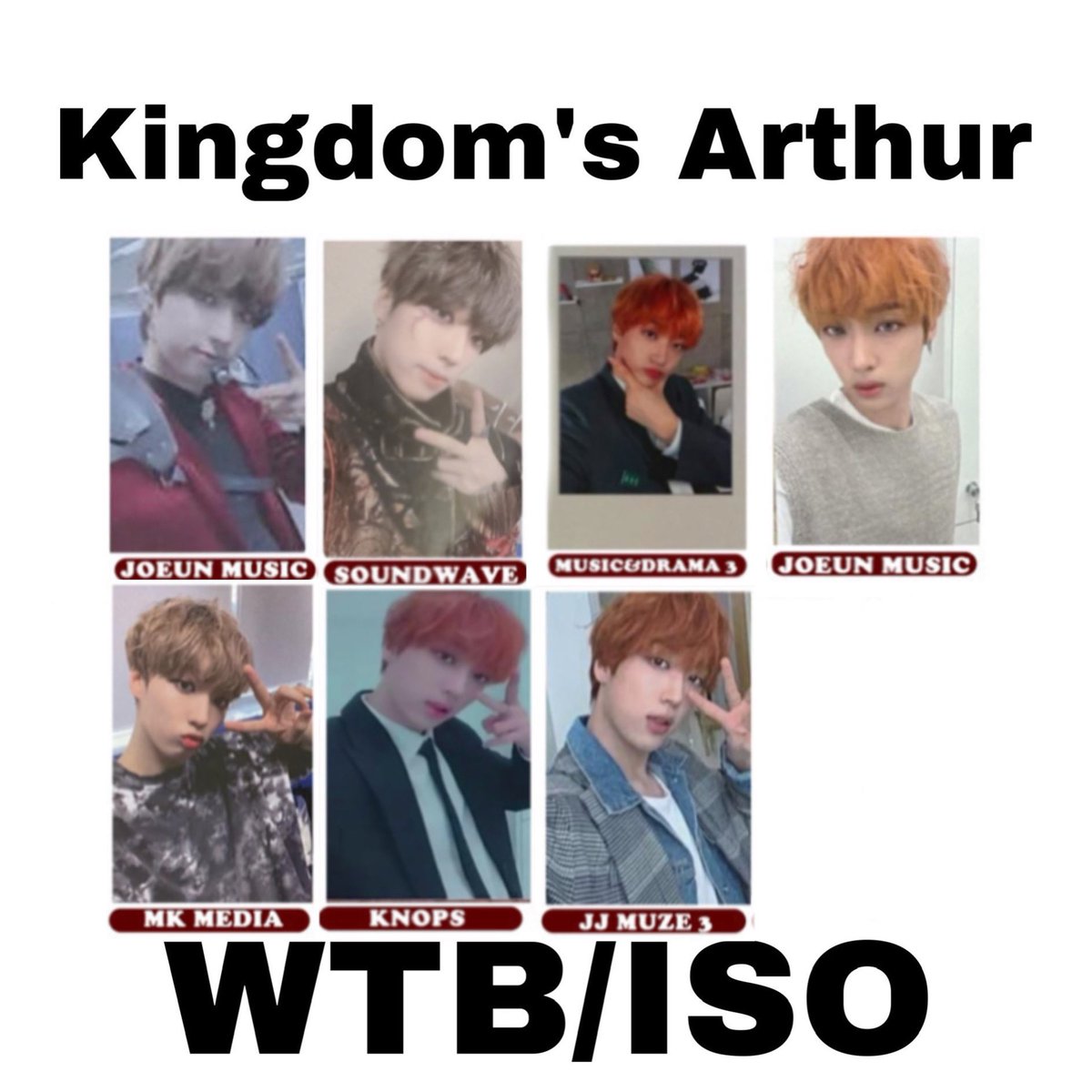 kkotmujin's tweet photo. Here I am again begging to complete my Arthur collection 🫶🏻 I just need these seven (I actually almost had three of these but fate doesn’t want me to apparently 🧍🏻)

Please RT if you can!! Help me finish this!!

#kingdomwtb #kingdom #wtbkingdom @kingmetrading https://t.co/WNHpJag9Bq
