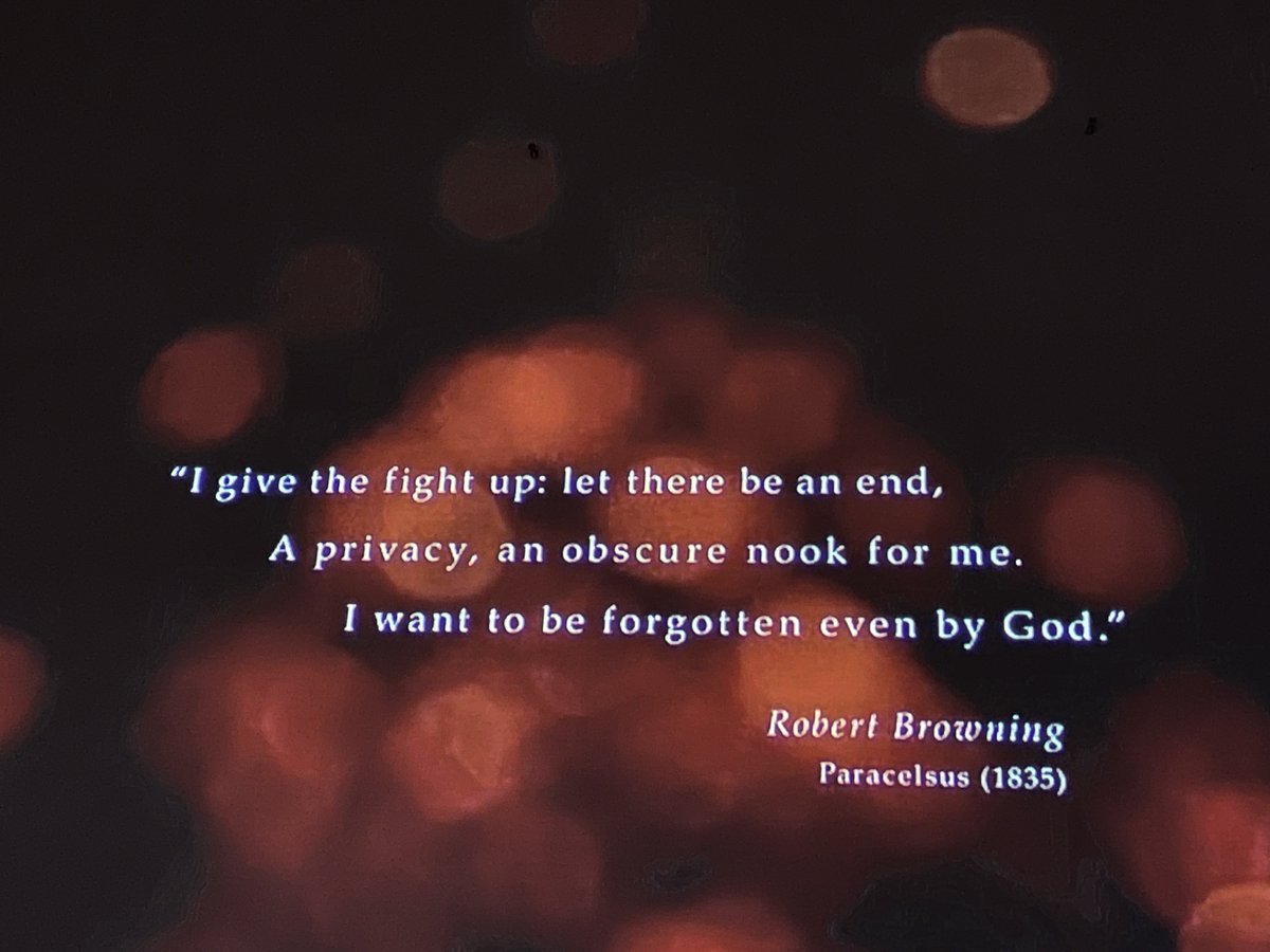 I give the fight up, let there be an end, a privacy, an obscure nook for me. I want to be forgotten even by God.