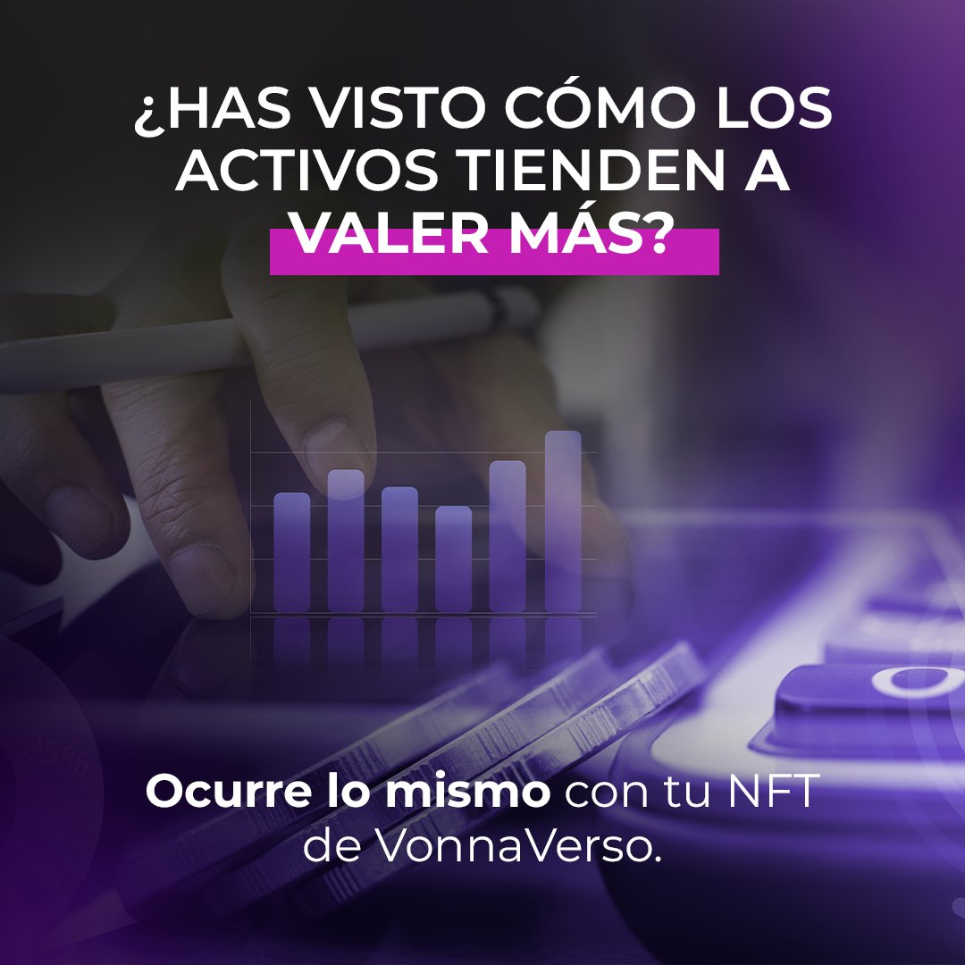 Tu NFT aumenta su valor con el tiempo. 🤩 🏡

¿Por qué? 🤔 Ley de oferta y demanda. 💲

Pasa el tiempo, se negocian e intercambian NFTs de VonnaVerso, mientras el tuyo vale cada vez más. 💫

¡Aquí ganas siempre! 🌌💻

👉 Visita el link que aparece en nuestra Bio.