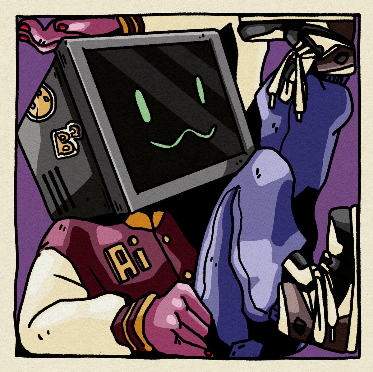 jj.๐ธ๐ง (@jjwhooart) on Twitter photo "B there or Bยฒ" making a return?
here is "ai"
this is a special piece for <a href="/Irrelevants_NFT/">AI : Artificial Irrelevants</a> upcoming CLAW.
super stoked!!! "B there or Bยฒ" making a return?
here is "ai"
this is a special piece for <a href="/Irrelevants_NFT/">AI : Artificial Irrelevants</a> upcoming CLAW.
super stoked!!!