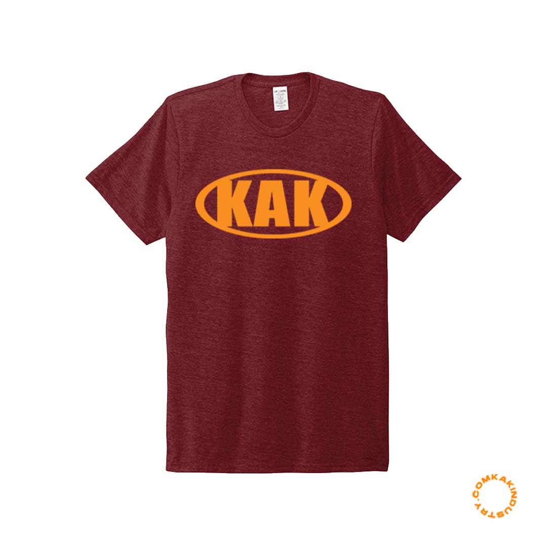 kakindustry's tweet photo. New vino red KAK shirts with orange logo on our website now. Includes flag on right sleeve. #kakswag #madeinusa #firearmparts #ar15build https://t.co/c5YZyzS5Lm
