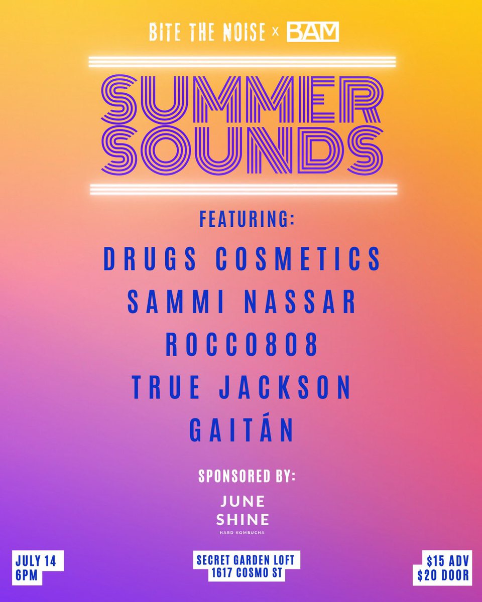 TOMORROW we’re throwing a pop up party in Hollywood with <a href="/BAM_Managment/">BAM MGMt</a> ☀️✌️live music, drinks, vendors… don’t miss get your tickets now!

thanks to our sponsors <a href="/JuneShineCo/">JuneShine</a> 

eventcreate.com/e/summersounds/