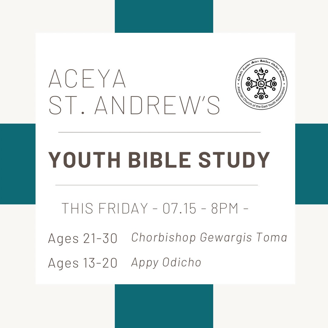 MarAndrious's tweet photo. Bible Study will be this Friday (07.15) at 8pm. We pray for your arrival! 🙏🏼

Bible Study will be split amongst age groups, being:

•21-30 

•13-20

⛪️ Youth Bible Study welcomes anyone between the ages 13-30, we encourage you to bring a friend https://t.co/79oL94ItIb