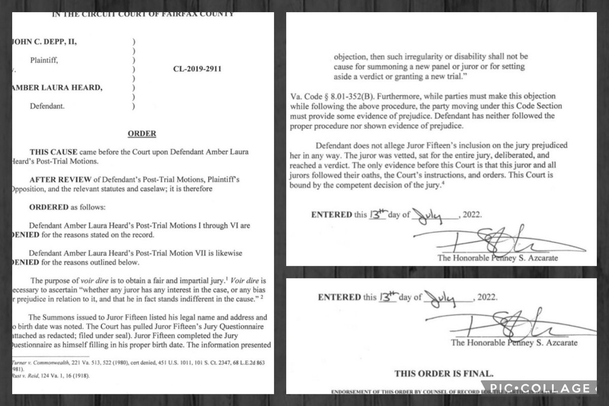 AH just lost ALL of her post-trial motions in a blanket order from Judge Penny A. BOOOM!!💥 Don’t let the door hit you on the way out Elaine 🤣🤣
#JohnnyDeppWon #JohnnyDeppGotJustice #AmberHeardIsALiar #AmberHeardlsApsychopath #ElaineBredehoftisALiar