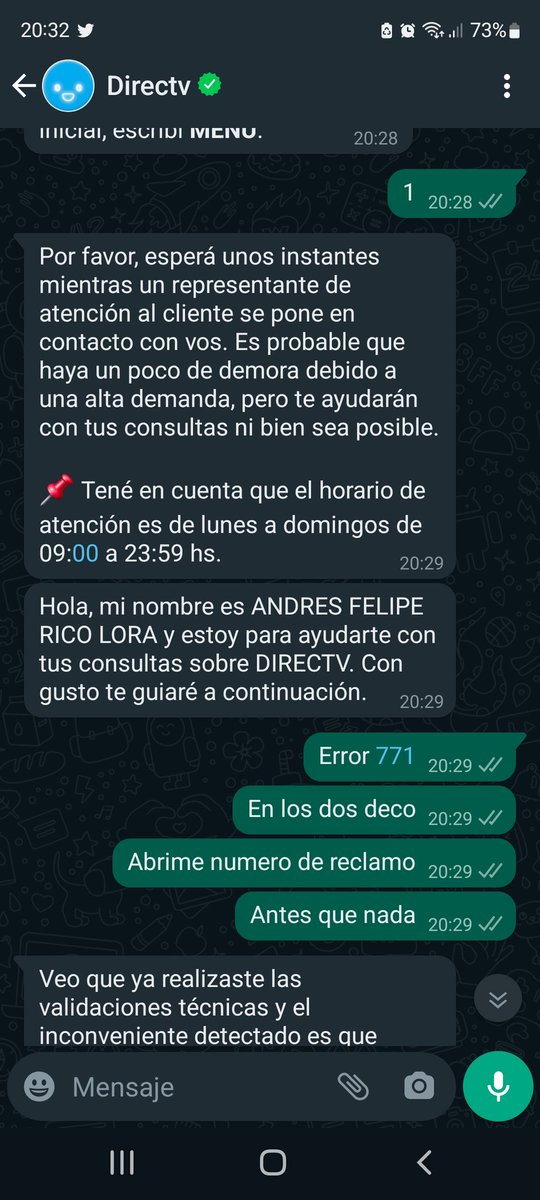 El otro inepto que no me abre reclamo