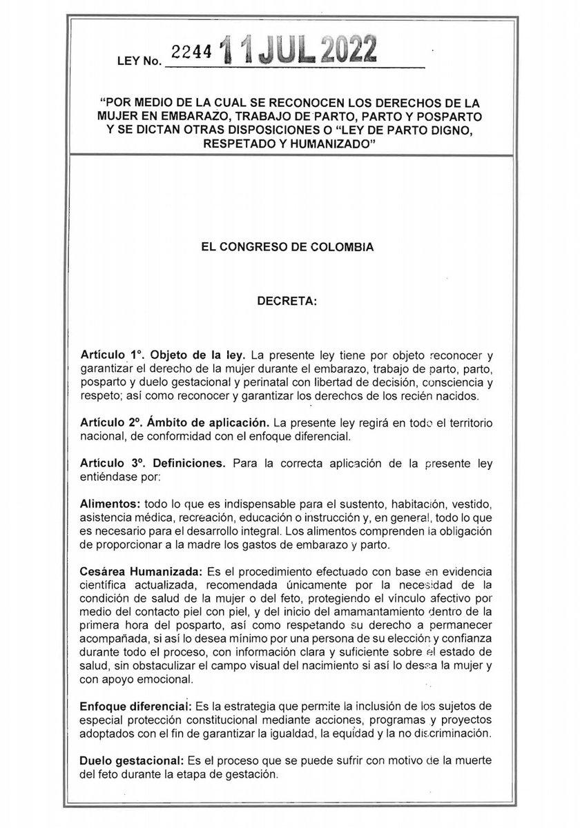 DocJCristancho's tweet photo. ¡SANCIONADA LEY DE PARTO HUMANIZADO!

Hoy se sancionó está Ley de nuestra autoría, me enorgullece poderle contar a Colombia que dejamos una ley que garantiza los derechos de las gestantes y de los recién nacidos. 
#Salud
#partohumanizado https://t.co/dZGiKGGXhv