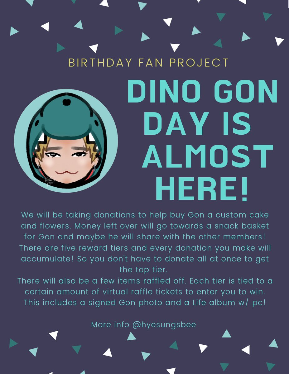 hyesungsbee's tweet photo. Hey VVS!
I am hosting a birthday project for Gon's birthday!
Info on the flyers! if you have any questions or if paypal doesn't work for you to donate please dm me! ♡
Form and donation link:
https://t.co/ByfD4Qelgf https://t.co/SV7yU5BqpC