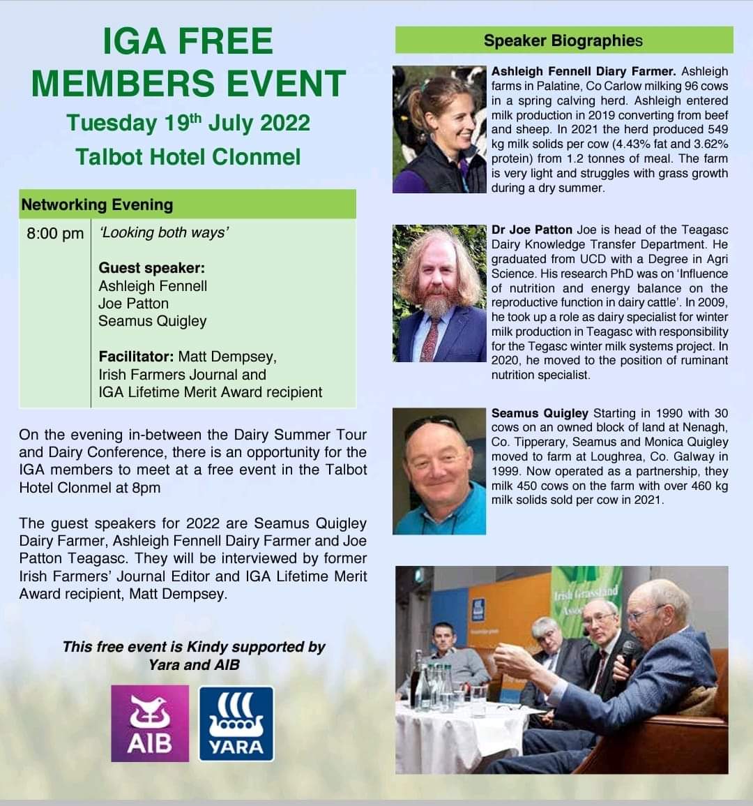 Are you coming to our FREE event next week?

irishgrassland.ie #igadairy <a href="/AIBBiz/">AIB Business</a> <a href="/Yara_Ireland/">Yara Ireland</a>