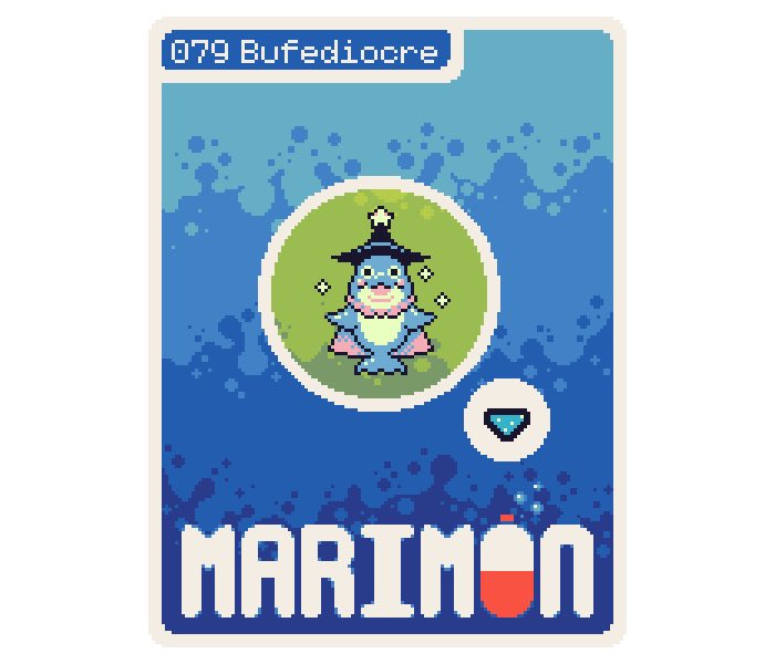 YoshiMakes's tweet photo. Bufediocres exist in the same ecological niche as Lil’ithids, albeit in a freshwater setting. Unlike Lil’ithids however, Bufediocres possess no actual psychic ability (though this has little to no effect on their success at plying children for money). #fakemon #marimon #bestiary https://t.co/BWLHPbju8u