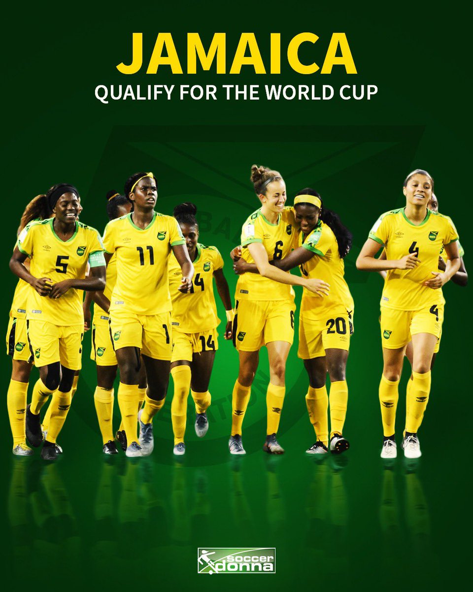 soccerdonna's tweet photo. With defeating Haiti at the Concacaf W Championships, Jamaica book their ticket π to the 2023 #FIFAWWC in AUS/NZ!
Congratulations, @jff_football! π―π²π
#ReggaeGirlz #CWC #JAMHTI #JFF_Football https://t.co/5SM3wf0ru9