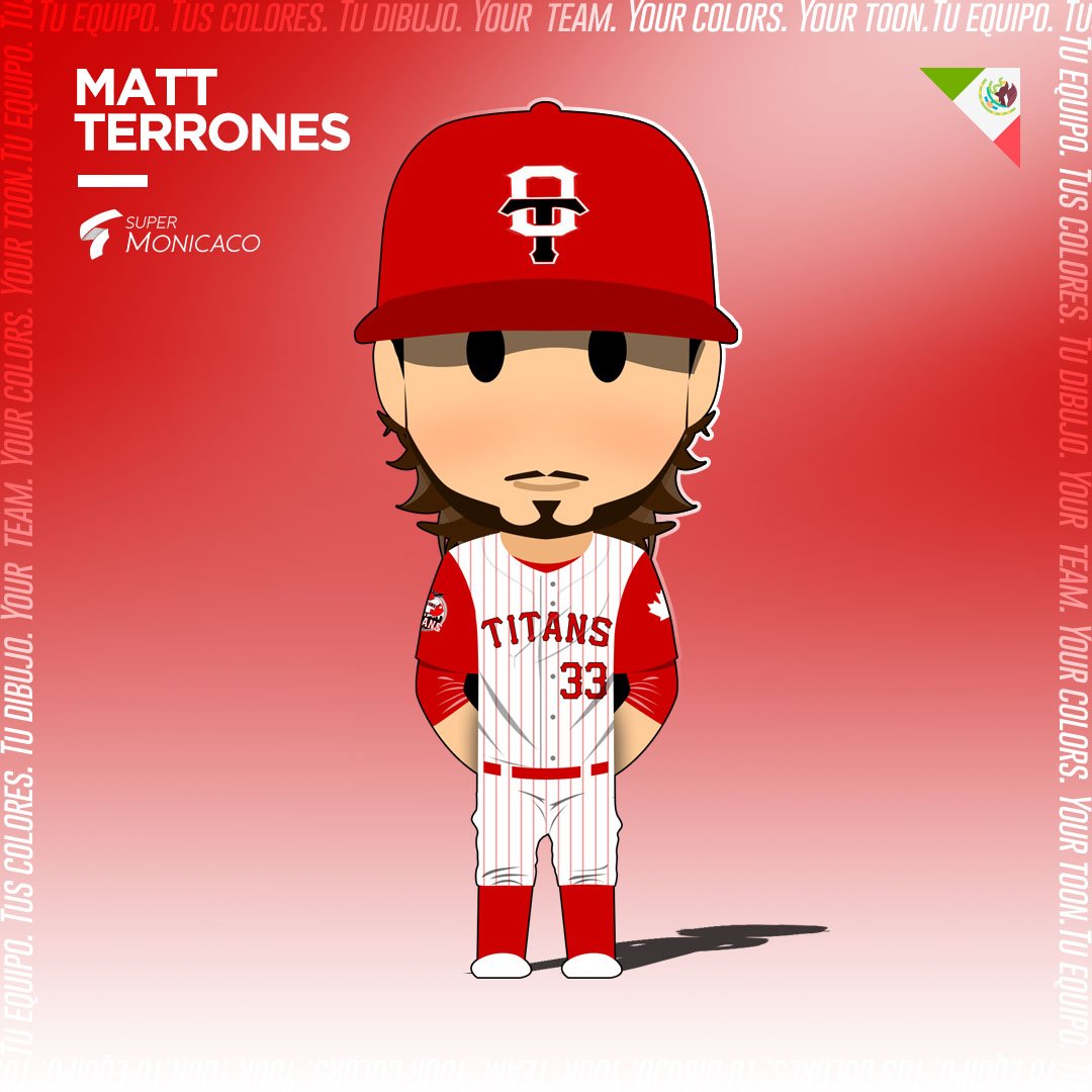 SuperMonicaco's tweet photo. 🇲🇽🇺🇲🇨🇦 Our brother, "El Toro" 🐂, Matt Terrones | Nuestro hermano, Matt Terrones (+IMAGES)

#supermonicaco #disenografico #graphicdesign #ilustracion #illustration #monicaco #artwork #beisbol #baseball #ottawa #canada #heretostay #newfrontier #titans #mattterrones https://t.co/X5Ri0NQ5OQ