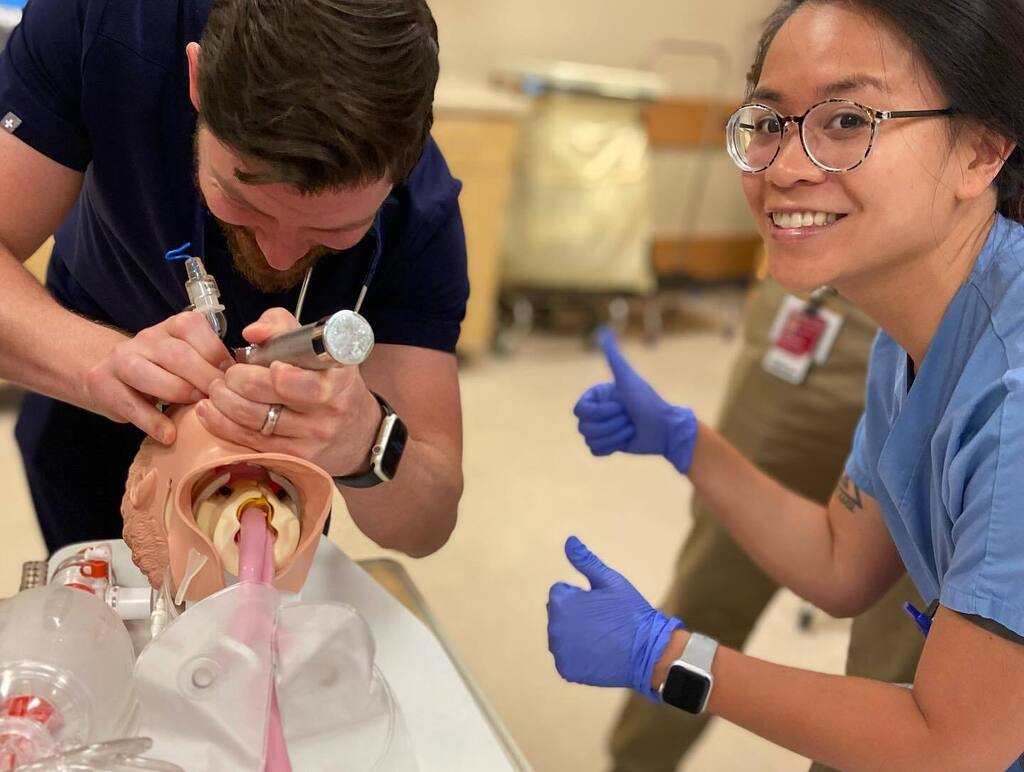 Orientation continues for our first year fellows with PEM Bootcamp Day! Good hands on practice with intubations, central lines, chest tubes and more! Our Simulation center is a state of the art facility where we provide a safe environment for learning, c… instagr.am/p/Cf-LayOu31t/