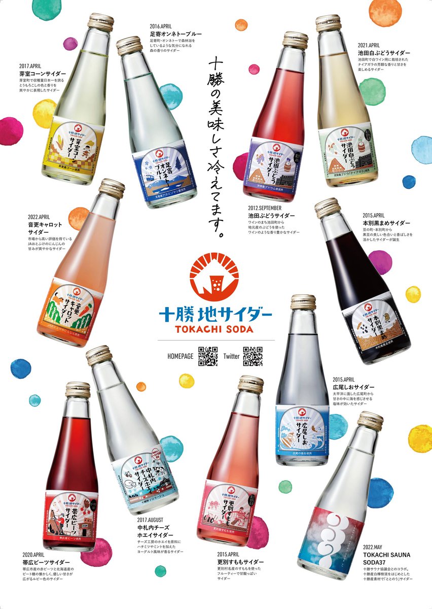 2022（夏秋）十勝地サイダーポスター ＃出来立て ＃ホヤホヤ ＃レア