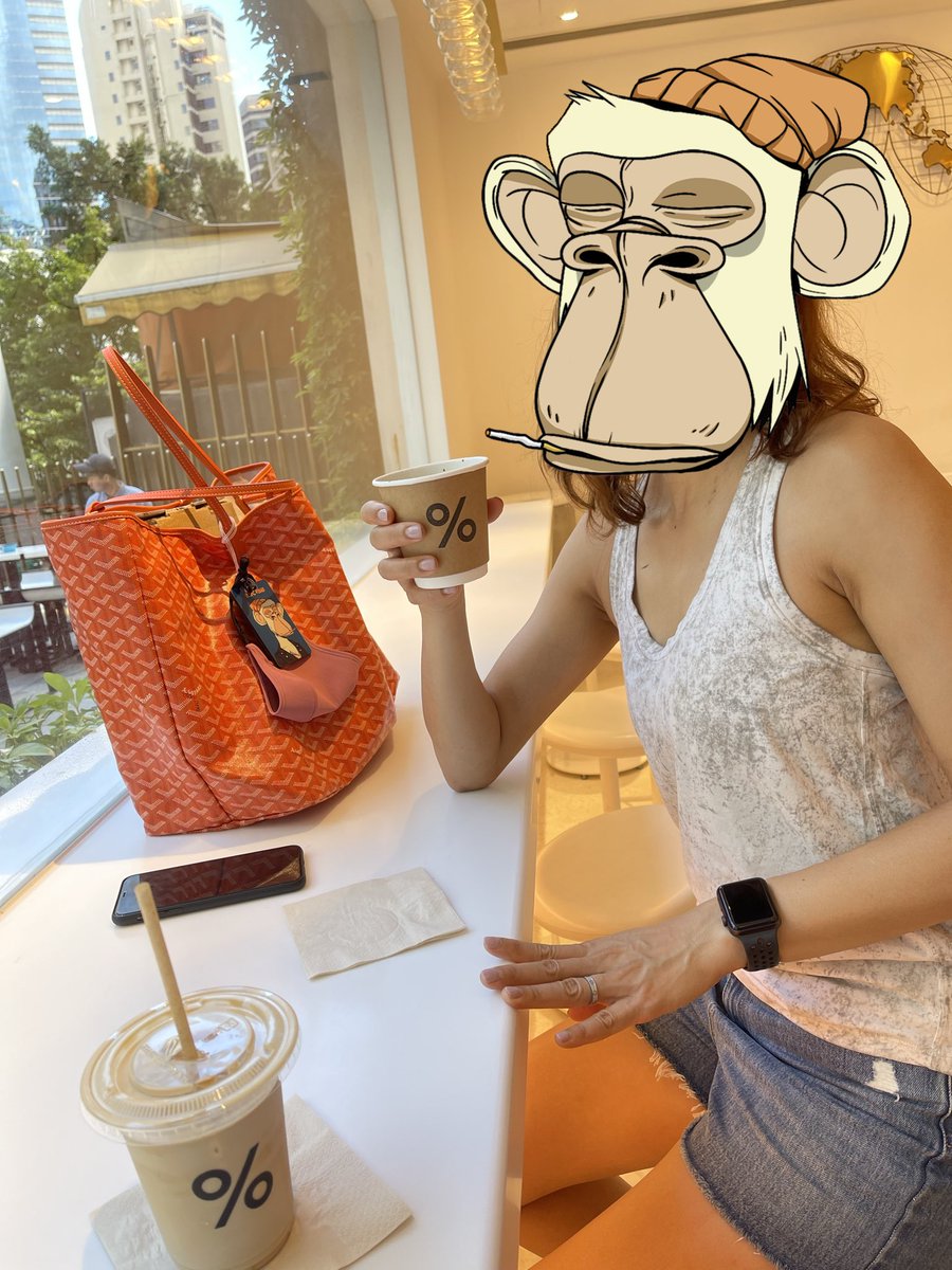 gm to another beautiful morning in Hong Kong. Have a wonderful day! ☕️🙋‍♀️🇭🇰☀️🦧 <a href="/BoredApeYC/">Bored Ape Yacht Club 🍌</a> #BAYC