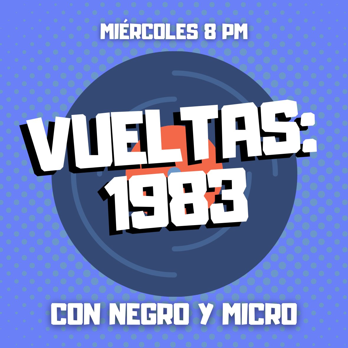 Esta noche viajamos a 1983 con <a href="/magazo69/">negro</a> y <a href="/elmicron/">micro</a> que nos compartirán sus clásicos favoritos de ese año. A las 8:00 PM (hora CDMX) por lapoplife.com/radio
#Vueltas
#OtraRadioEsPosible