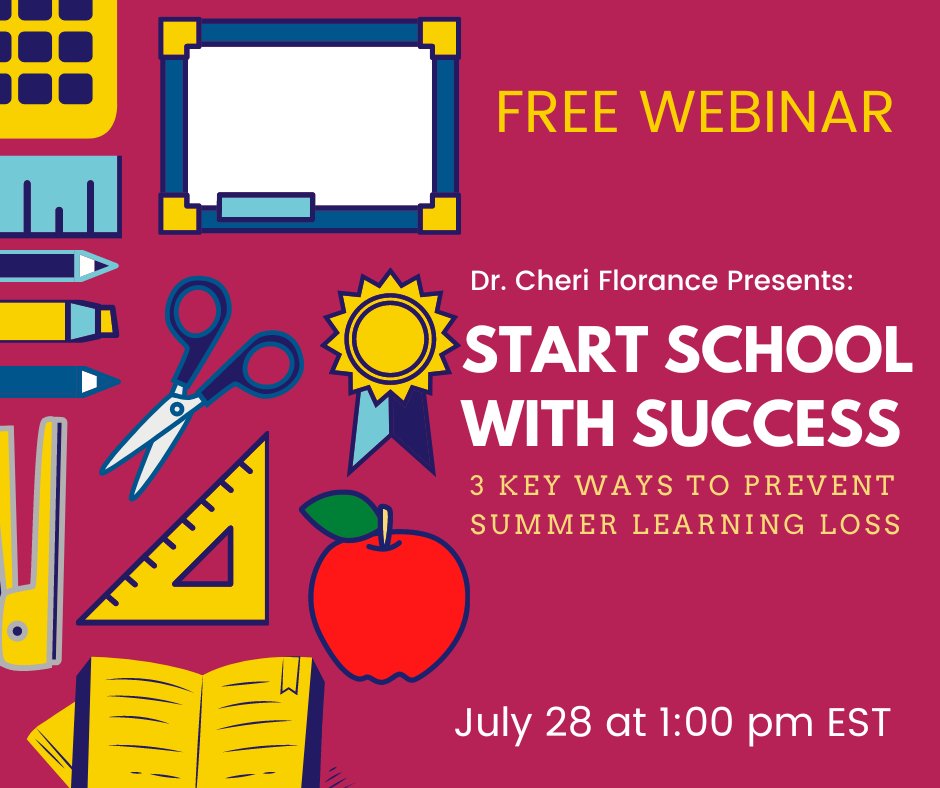 BrainDr's tweet image. My upcoming FREE webinar on July 28 at 1 pm ET will cover three important things you can do to make sure your child starts the 2022-2023 school year on the right foot, and with a great mindset. Register here to reserve your spot: conta.cc/3yCvWAL
