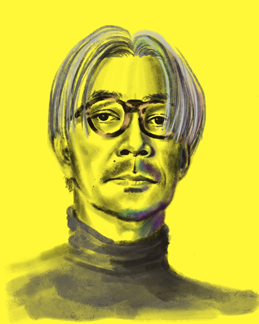 坂本龍一さんを聴きながら描いた、追悼鉛筆デッサン。 【公式通販】