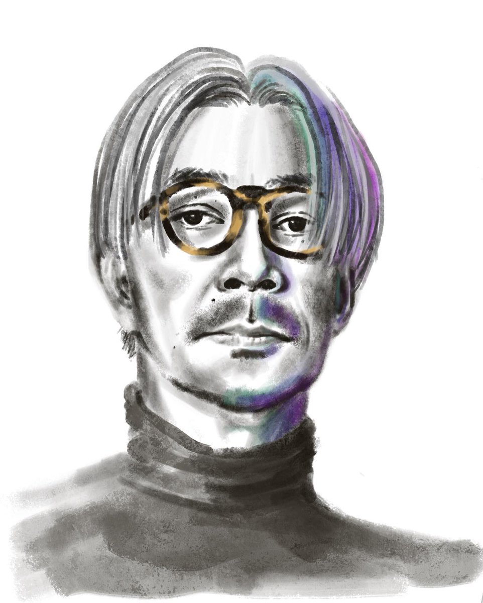 坂本龍一さんを聴きながら描いた、追悼鉛筆デッサン。 yuri_illust on X: 