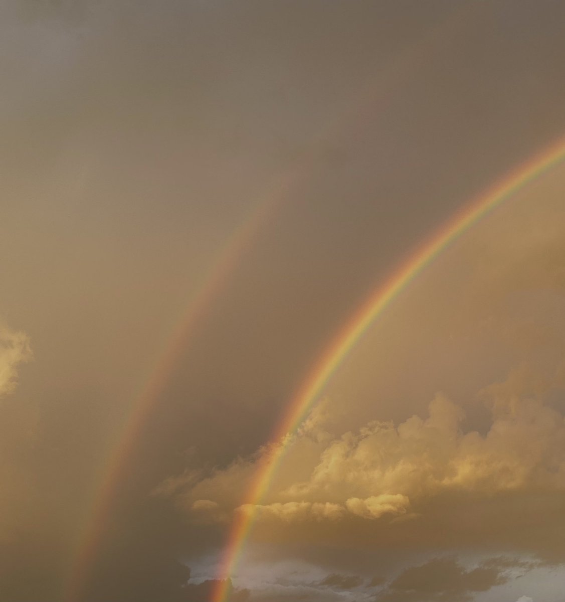 morgankpint's tweet photo. A double rainbow over your head ✨ https://t.co/jWxpGOlAb7