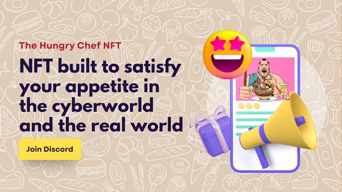Thehungry_chef's tweet photo. We are building a community where NFT holders will have exclusive access to dining experiences hosted by local chefs. Proceeds will directly support the food insecure. 

To learn more about our journey, join us on Discord: https://t.co/v9a5lPWTo9

#HungryNoMore #chef #NFT #Food https://t.co/YFOcue3WZH