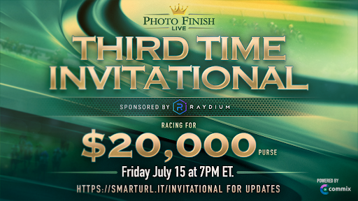 photofinishgame's tweet photo. 🏇 Hello everyone!

In case you somehow missed it, the big $20k Third Time Invitational is happening in 2 days!  This Friday, July 15, at 7 PM EST. https://t.co/S80HSGqZLj