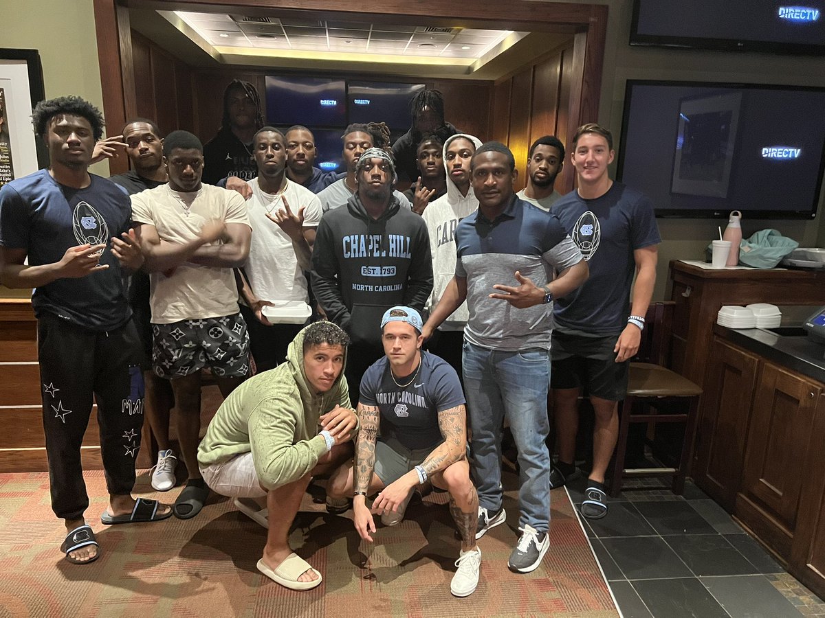 There’s nothing better then being RUDE fellowshipping and conversations on a off day in chapel Hill!!! #CarolinaFootball #RudeBoyz #BrotherHood 👌🏾