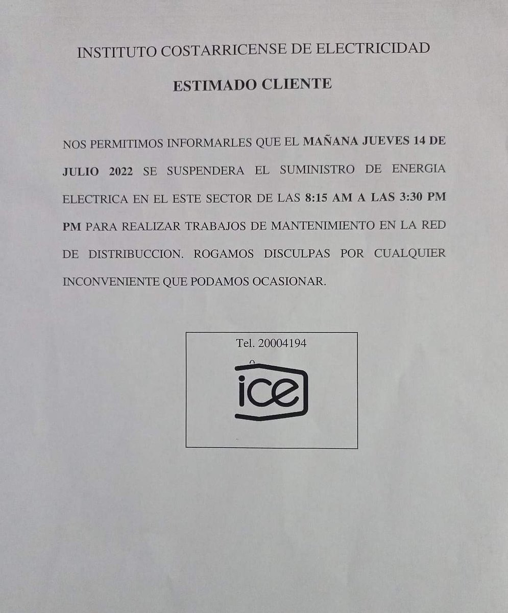 riteve_cr's tweet photo. Estamos contactando a los usuarios que tenían citas para reprogramarlas inmediatamente.
Agradecemos su comprensión por este tema que se nos sale de nuestro control. https://t.co/oeO8zVOX4x