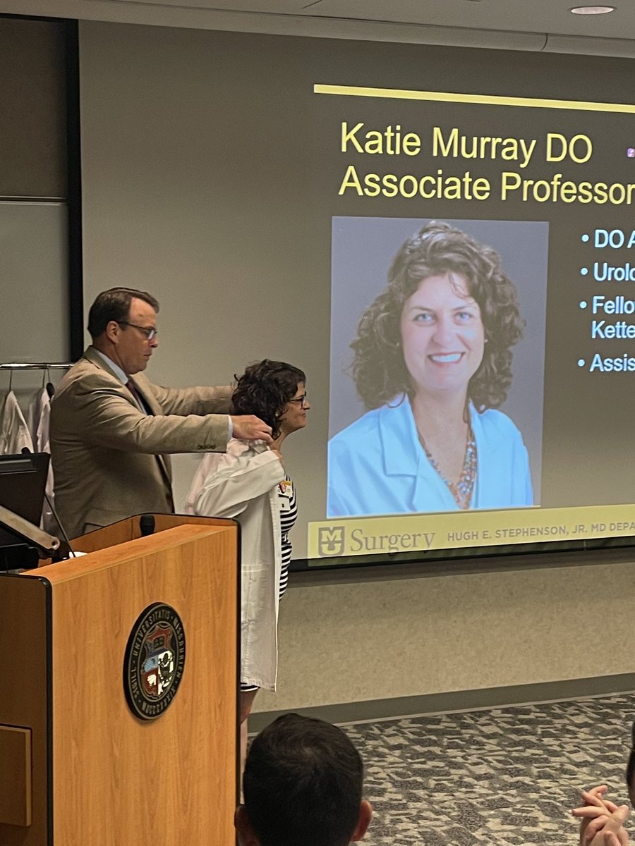 KATIE MURRAY (@ksmurrayuro) on Twitter photo Finally. #promoted #associateprofessor #tenure. Thanks for all the support <a href="/MizzouUrology/">University of Missouri Urology</a>. Officially getting a new white coat with the new title! Finally. #promoted #associateprofessor #tenure. Thanks for all the support <a href="/MizzouUrology/">University of Missouri Urology</a>. Officially getting a new white coat with the new title!
