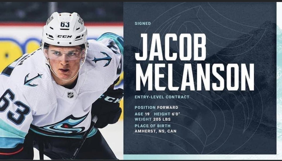 A very proud day for Amherst’s own Jacob Melanson.  Drafted last year but today the Ink is dry and contract signed. It’s official now. Well done Jacob and we wish you much success in Seattle