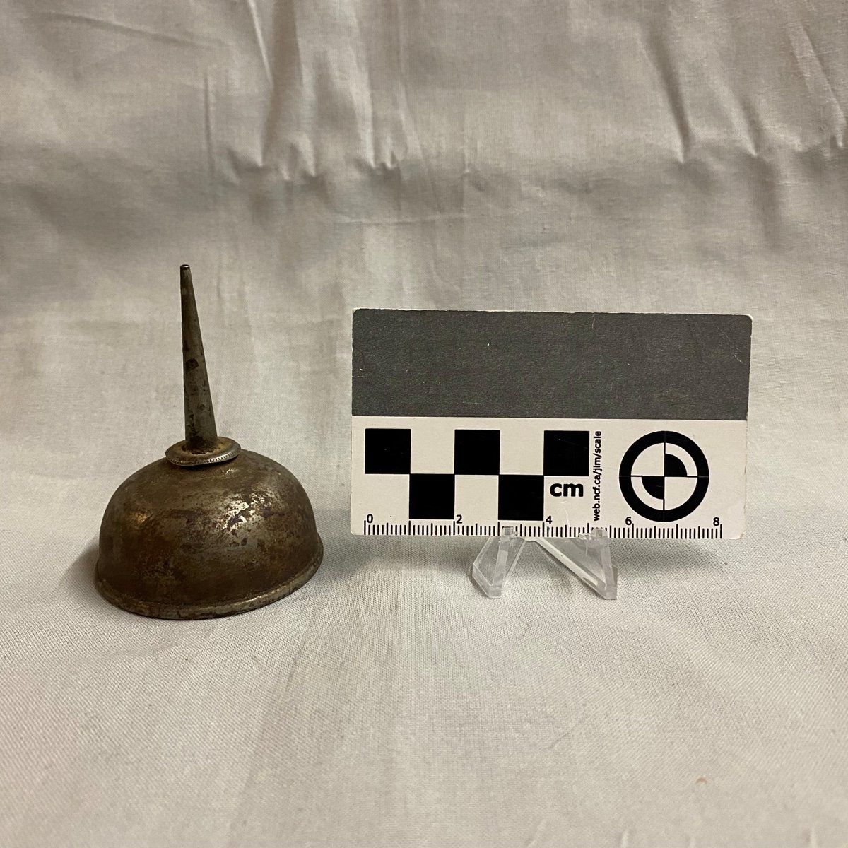 RosslandMuseum's tweet photo. This week's #WhatsItWednesday artifact has us in stitches! We can't seem to figure out what this small oil can was used for. Can you help us patch together what type of machine it was used on so it won't be our What's It Wednesday swan song?
#MysteryObject #CollectionExploration https://t.co/HGyvtyrHu5