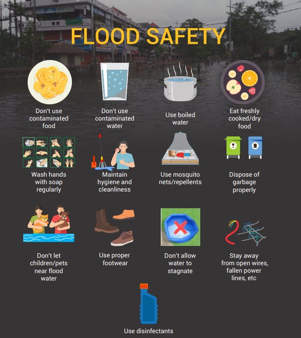 CollectorDnh's tweet photo. #Flood 
All you need to know to ensure #safety during #floods. 
In case of emergency citizens may contact on 1077, 0260-2412500, 87800 01077

#Monsoon2022 
#HeavyRains 

@ndmaindia 
@CharmieParekh 
@DP_DNH 
@Silvassa_SSCL 
@SMC_SIL 
@DNHPolice 
@DNH_DMA https://t.co/Hz1VRorx4X