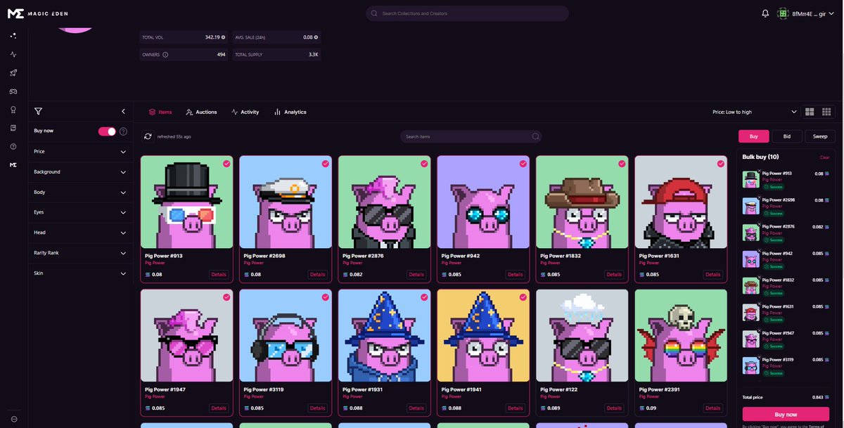 Lil Ghost DAO (@lilghostdao) on Twitter photo Good morning!
We just swept some <a href="/PigPowerNFT/">Pig Power NFT</a> to support there project and to get more $SUITE
#WAGLIL Good morning!
We just swept some <a href="/PigPowerNFT/">Pig Power NFT</a> to support there project and to get more $SUITE
#WAGLIL